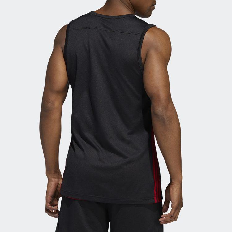 adidas Canottiere Uomo Nero Rosso Girocollo Moderato Altro DY6588