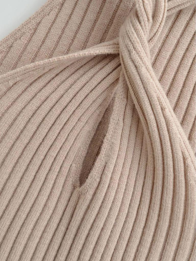 Elegant Off-the-Shoulder Halter Knit Vest - Women's Slimming Sexy Style