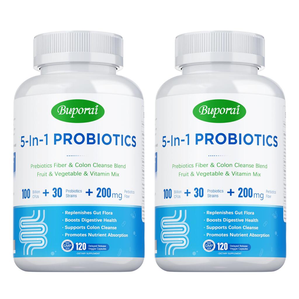 Compound probiotic capsules, fruit and vegetable supplements, for intestinal relief, digestive aid, suitable for adults.