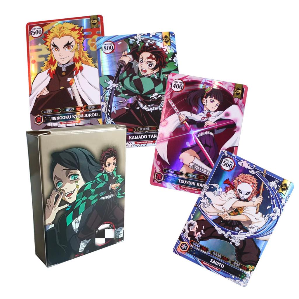 Anglické anime bojové karty: Naruto, Demon Slayer, Dragon Ball, One Piece Kolekce