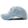 Unisex Vintage New York Stickerei Gewaschener Denim Baseballkappe Verstellbare Snapback Mütze Sonnenschutz Visier Hüte für Männer Frauen