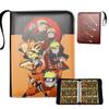 Naruto Card Binder, Leather Zip 9-Pocket Album, Large Capacity Anime Card Holder