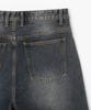 MILLO ARCHIVE Layered Washed Denim Bermuda Pants [Deep Blue]