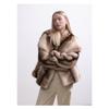 Cappotto da Donna in Eco Pelliccia di Volpe Collo Ampio Spesso Caldo Morbido Peluche Giacca Corta Larga Lusso Capo Invernale