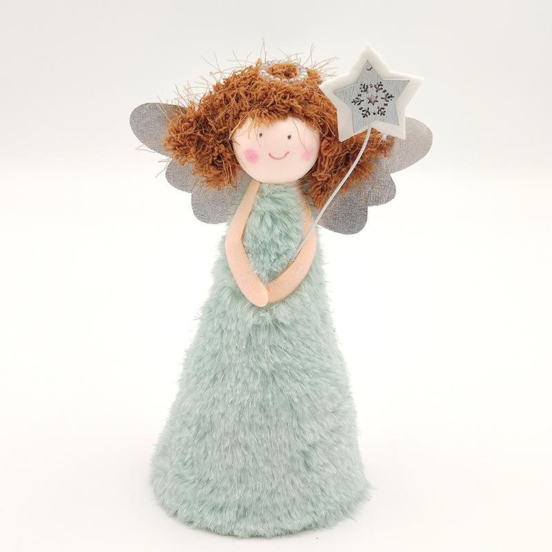Cute Christmas Tree Top Atmosphere Decoration Home Christmas Creative Decoration Love Angel Girl Plush Ornament Prop