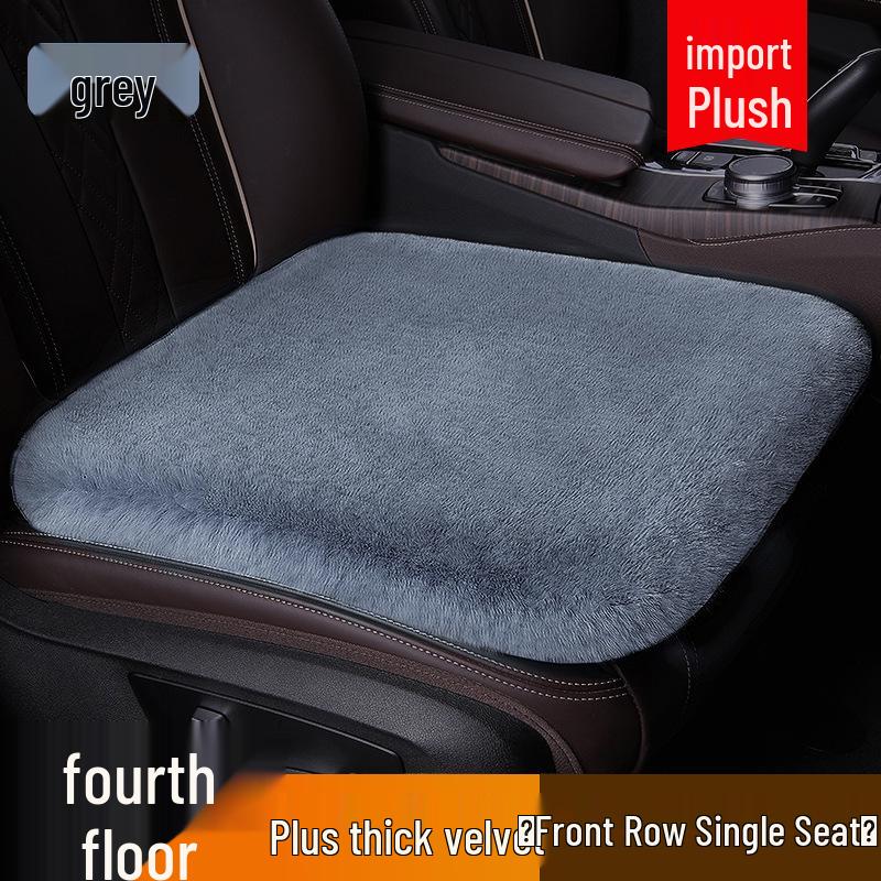 Plush Winter Car Seat Cushion Set: Thick, Warm, Universal Fit for All Seasons