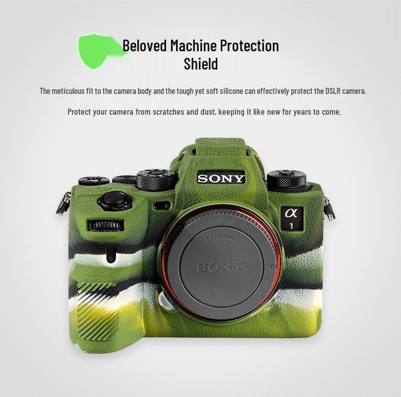 FUYALIN Anti-slip Lychee Pattern Silicone Protective Case for Sony A1 - Dustproof & Anti-collision