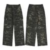 LKTM Unisex Amerikanische Hip-Hop Camouflage Multi-Taschen Locker Gerade Bein Arbeitshose