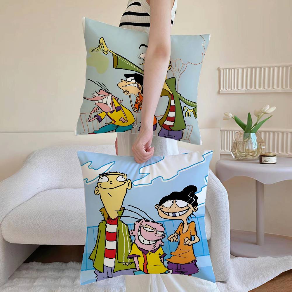 Anime E-Ed Edd N Eddy-MT Cartoon Pillow Case Printed Brushed Fleece Pillow Baby Skin-Touch Eco-Friendly Dye-Sublimat