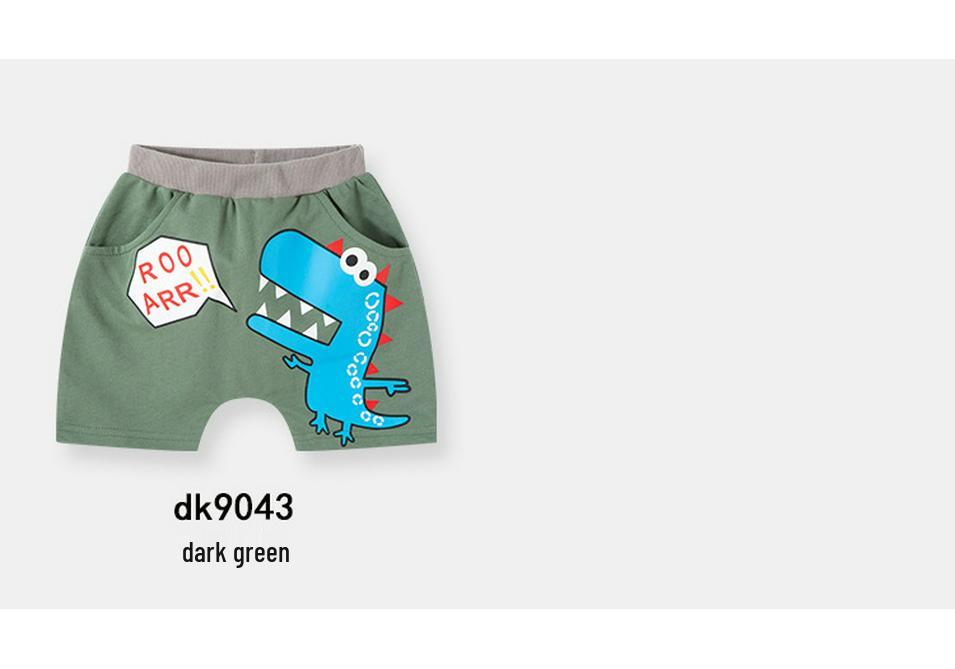 Trendy Dinosaur Cartoon Harem Shorts for Boys - Summer Five-Point Baby Bottoms
