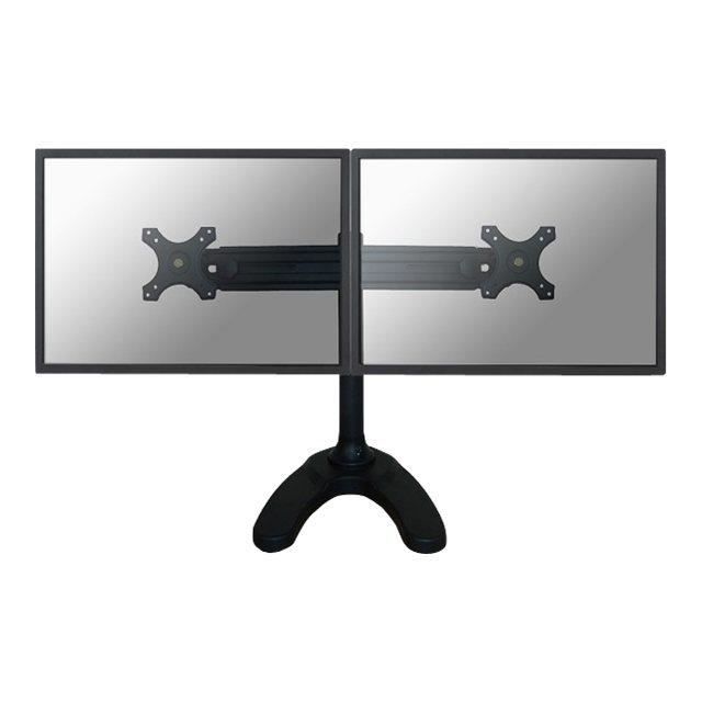 NEWSTAR FPMA-D700DD Support Pour Ordinateur De Bureau, Œillet - Pied Pour 2 Écrans LCD - Taille D'écran : 19"-30" - Noir