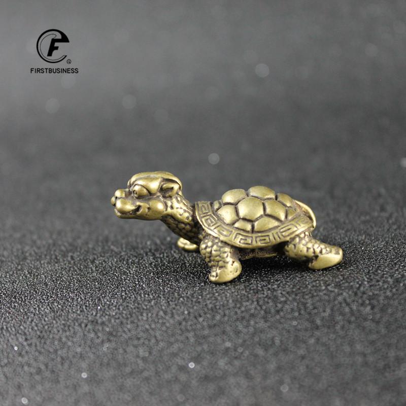 Pure Copper Dragon Turtle Statue Vintage Brass Tortoise Miniatures Figurines Home Decorations Car Ornament Desk Decor