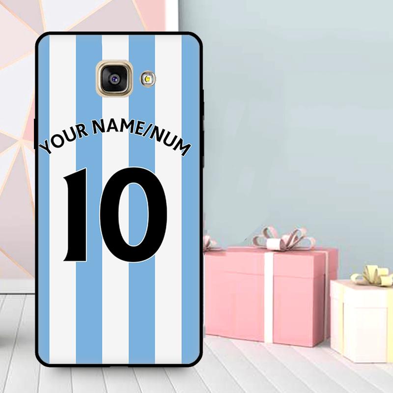 Personalised Football Number Strips Case For Samsung Galaxy J3 J5 J7 J1 2016 A3 A5 2017 J4 J6 J8 A7 A9 A6 A8 Plus 2018 Cover