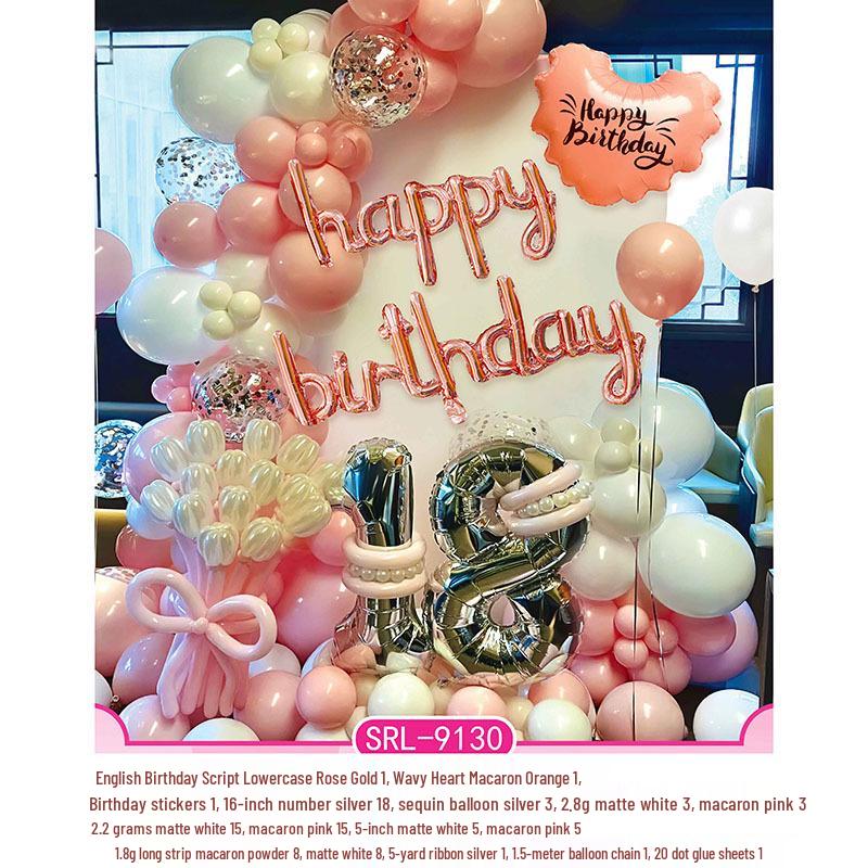 Adult & Children Birthday Number Balloon Decoration Set
