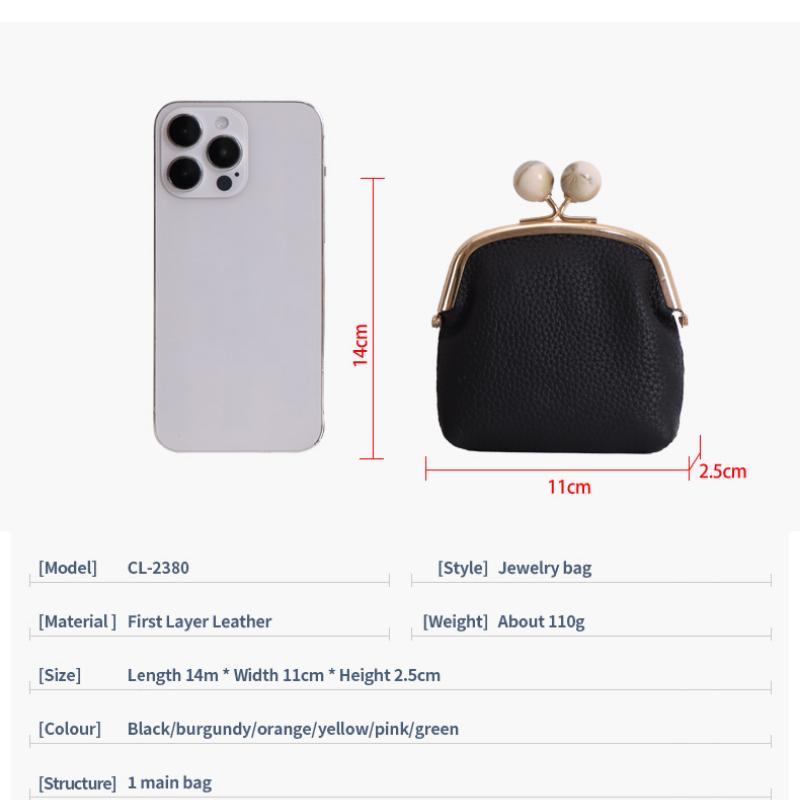 Geldbörsen aus echtem Leder Vintage Kleine Geldbörse Wechselgeldbeutel Geschenke für Frauen Mädchen Clutch Reizende Münzhalter mit Bügelverschluss