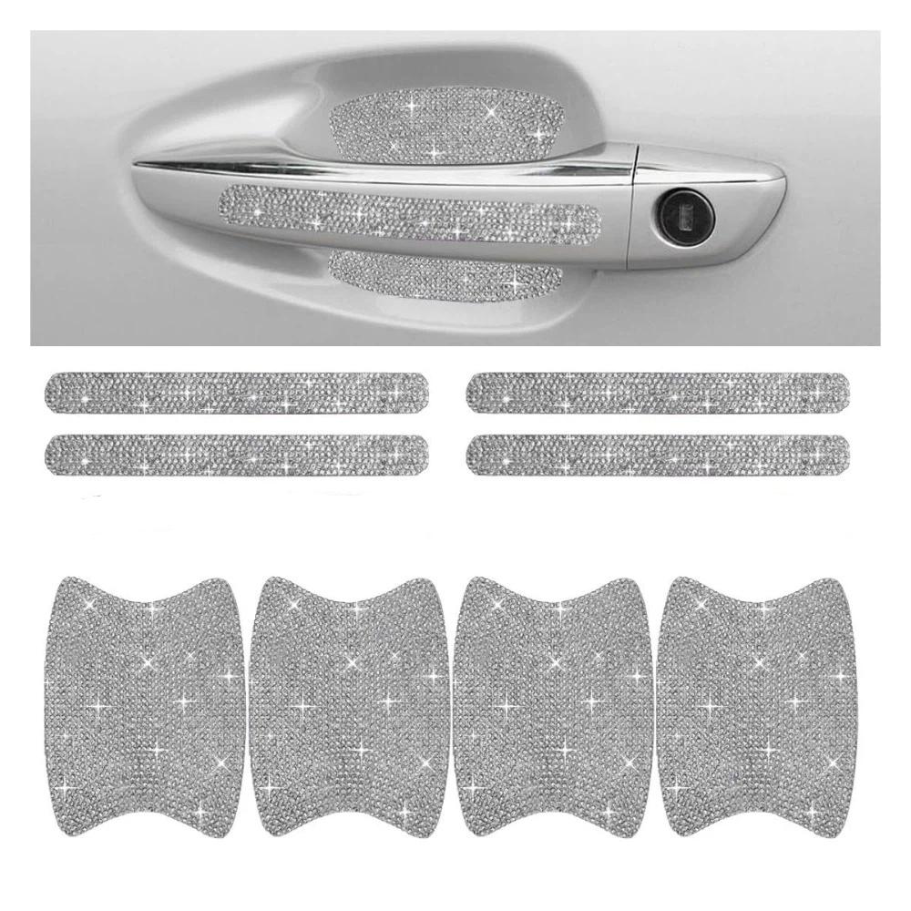 Scratch Resistant Vehicle Door Protector Bling Car Handle Decals  For Auto Accessories