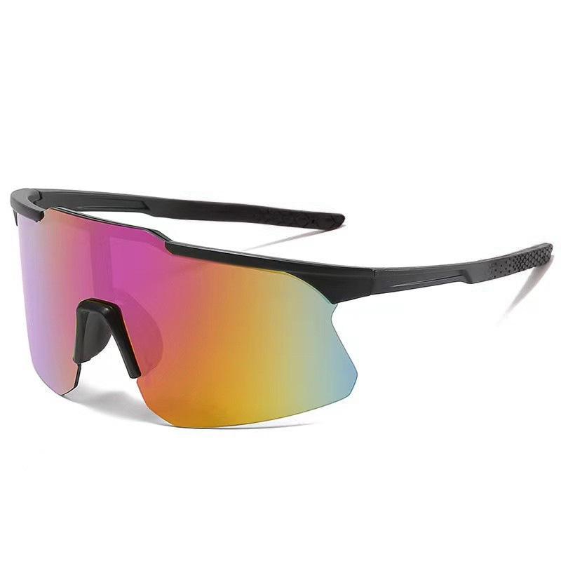Women's Windproof UV Protection Cycling Sunglasses with Large White Transparent Frame