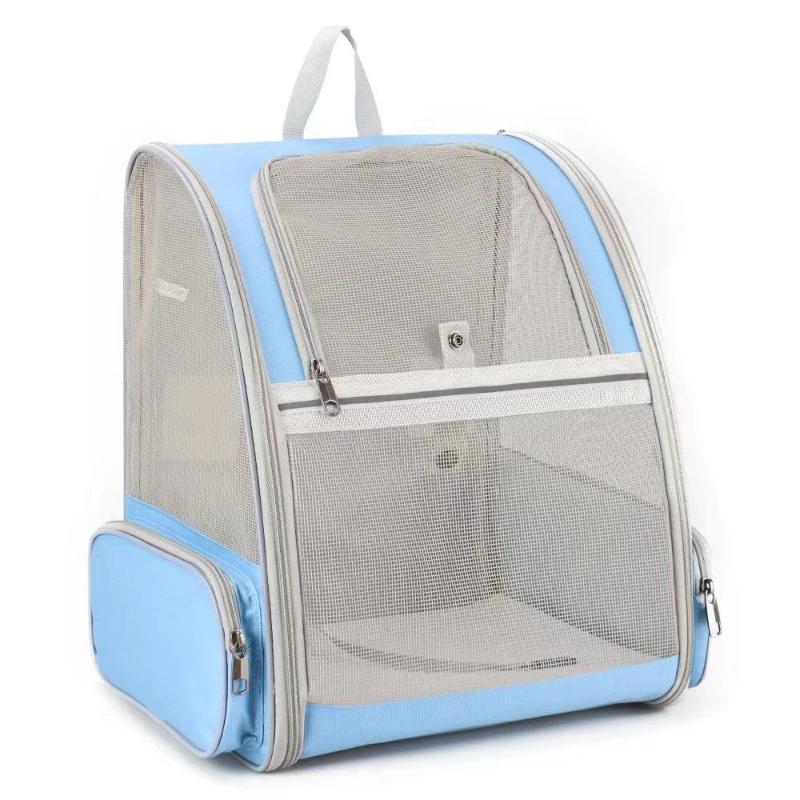 Pet Cat Carrier Backpack Breathable Portable Travel backpack for cat and dog With Anti Breakaway Belt Three-door design