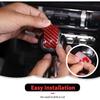 RT-TCZ Gear Shift Knob Cover Trim Interior Accessories for Ford Mustang 2015-2024 3PCS (Red Carbon Fiber)