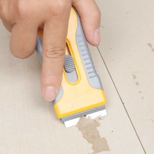 Glass Scraper, Defrosting Scraper, Stain Remover, Paint/Stickers/Labels/Adhesive Remover, 10 Replacement Blades Included: 5 Plastic Blades, 5 Stainles