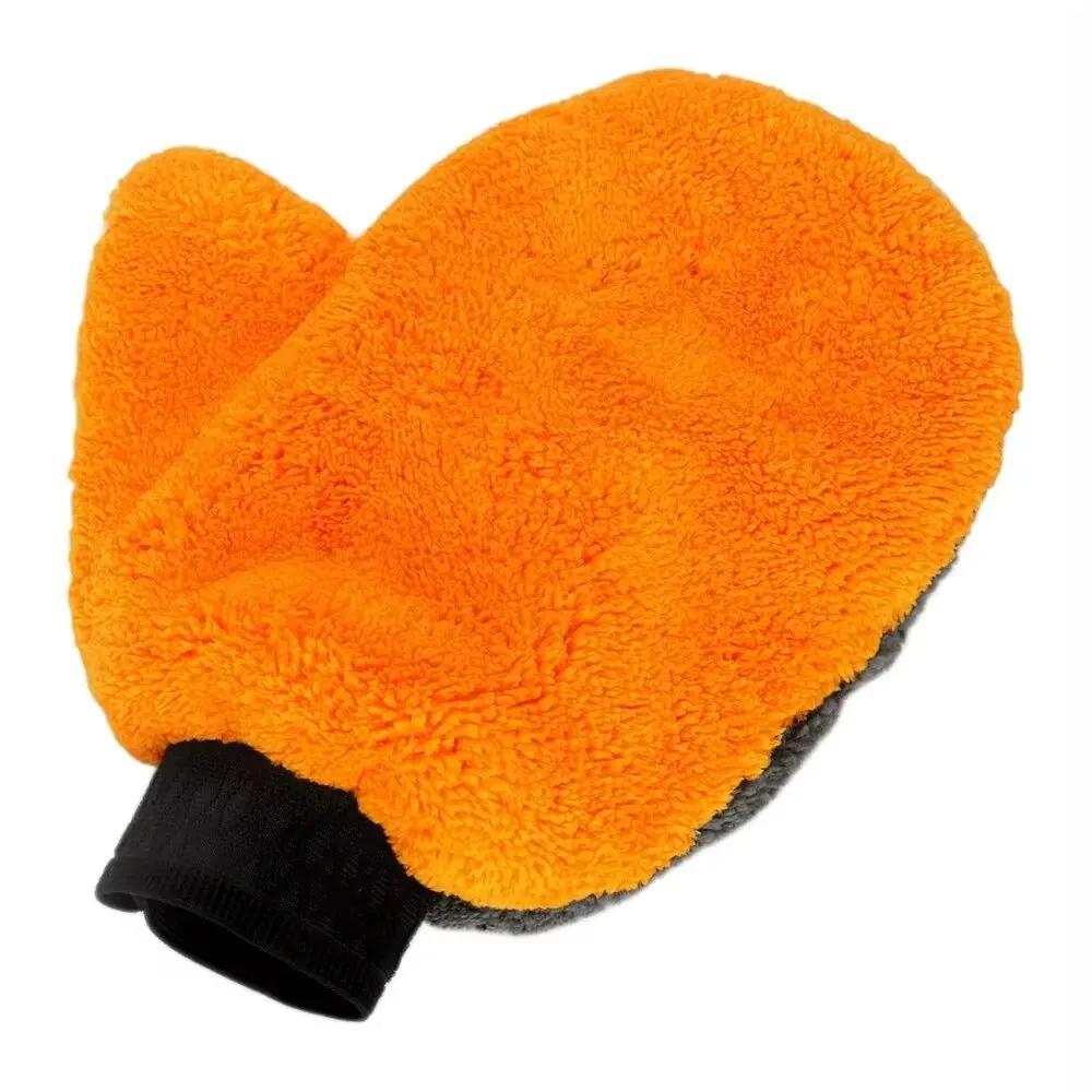

Soft Car Washing Gloves Double-sided Fleece Microfiber Chenille Drying Cloth Car Body Window Tire Cleaning Glove Thicken