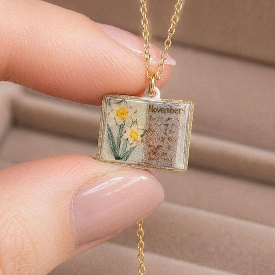 Flower Pendant Necklace Copper 17 Mm 1 Pc