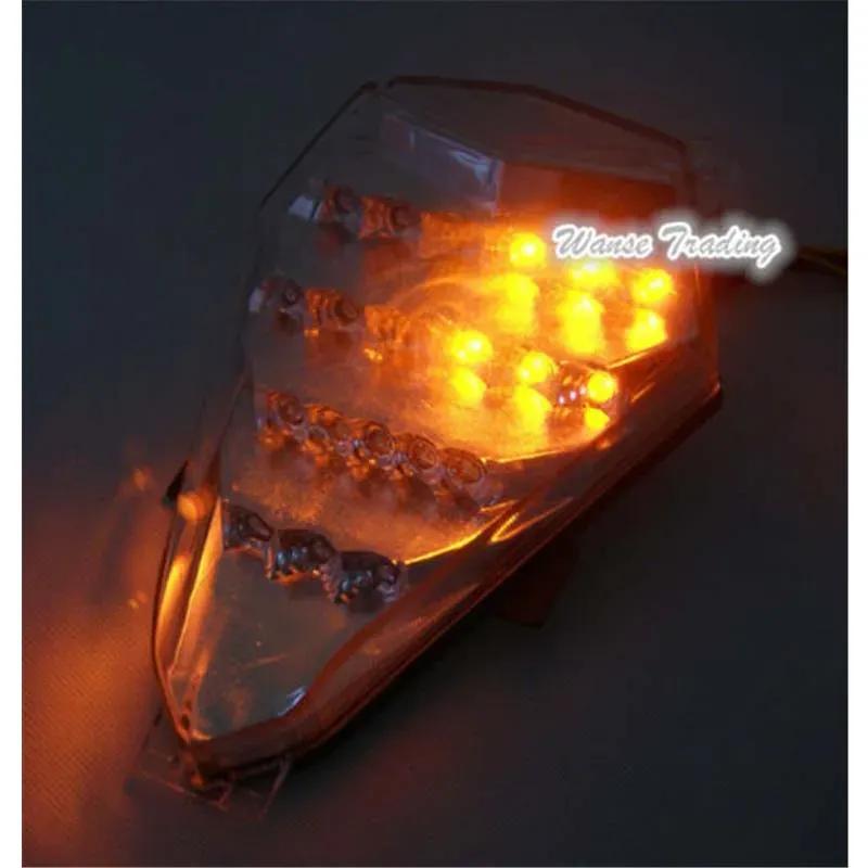Waase For Yamaha YZF R6 RJ11 2006 2007 Chrome Tail Light Brake Turn Signals Integrated LED Light