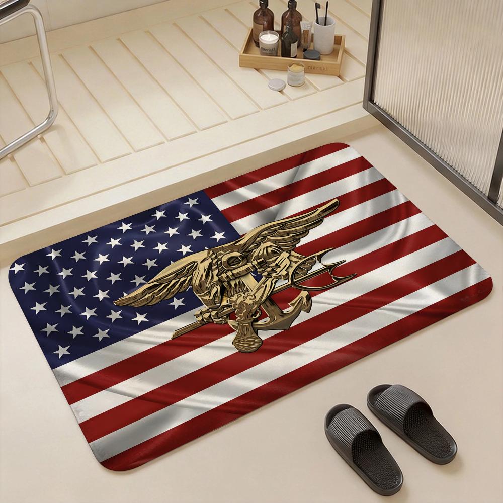 Military U US Navy Seals Floor Mat Eco  Flannel Doormat Non Slip Odorless Indoor Floor Rug Soft Short Plush Home Mat