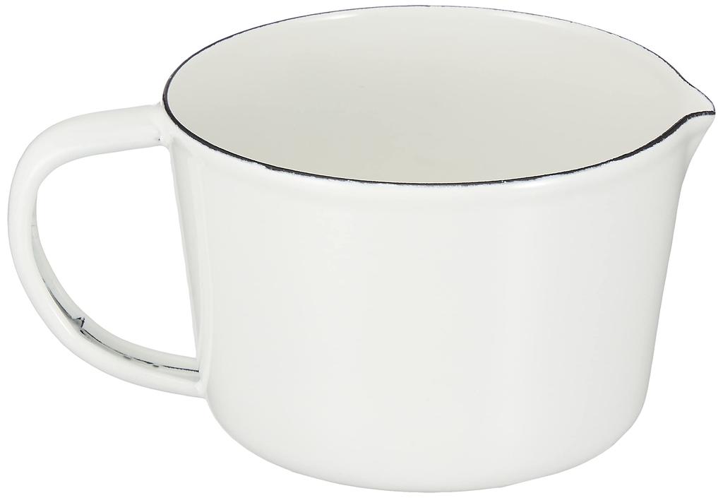 Pearl Metal Measuring Cup, White, 400ml, Enamel, Blanc Kitchen, HB-4434