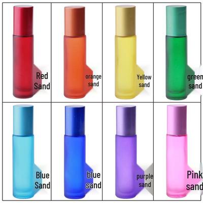 Colored Frosted Roll-on Essential Oil Glass Bottles In Various Styles