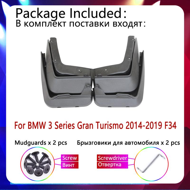 Tire Fender Mud Flap for  BMW 3 Series Gran Turismo GT 2014~ 2015 F34 Car Mudflaps Splash Guards Car Accessories Stickers