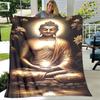Buddhismus Buddha Šákjamuni Guanyin Bódhisattva Plyšová deka, Flanelová deka Přehozová deka do obývacího pokoje Ložnice Postel Pohovka Modlitba