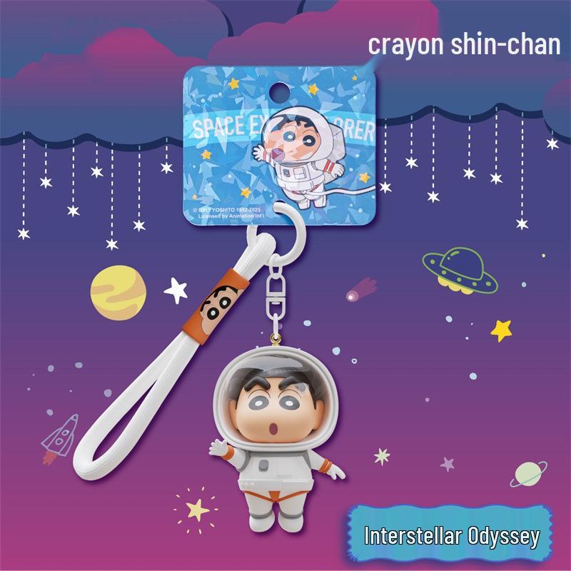 Crayon Shin-chan Cute Cartoon Pendant Keychain Plush Toy Backpack Charm