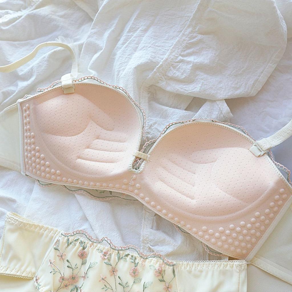 Black Push Up Bras For Women Wireless Floral Underwear Sexy Lace Lady Bras Girls Inner Tops Bras