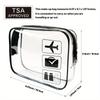 1pc Transparent Makeup Bag Travel Cosmetic Organizer Makeup Pouch Portable Beach Bags PVC Waterproof Toiletry Bag with Zipper
