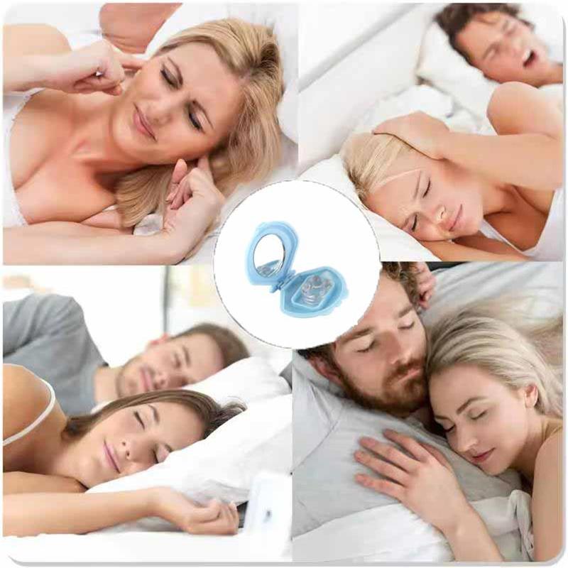 Anti Snoring Nose Clip Silicone Mini Snore Stopper Breathing Corrector for Quiet Sleep Comfortable & Reusable