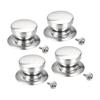 Uxcell Universal Pot Lid Knobs, Stainless Steel Replacement Knobs, 51x28mm, Glass and Stainless Steel, Pack of 4