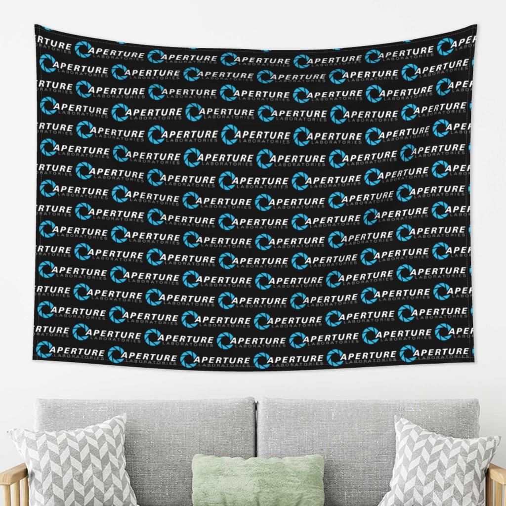 Aperture Science Laboratories Portal Tapestry Wall Hanging Aesthetic Home Decor Tapestries for Dorm Room