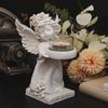 European Vintage Angel Wings Candlestick Holder for Romantic Ambiance In Living Room or Restaurant.