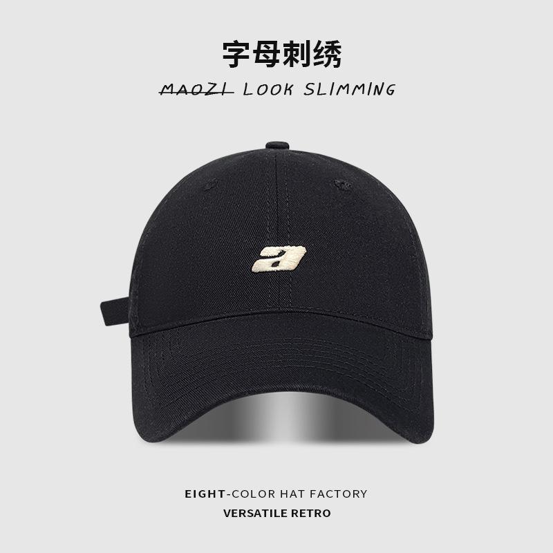 

Soft top big head circumference cap men s a letter simple face small sunscreen visor versatile baseball cap women
