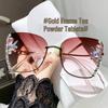 Korean Style Rhinestone Sunglasses for Women - Trendy, Slimming, UV Protection