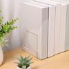 10Pcs L-Shaped Transparent Acrylic Bookends Desktop Book Holder Book Display Stand School Stationery Office Storage Accessories