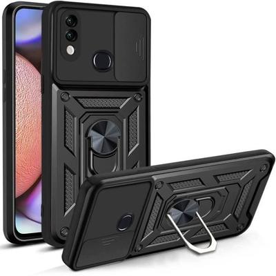 Schutzhülle - BOOLING - für Samsung Galaxy A10 - Stoßfest - Kameraabdeckung - Verstärkter Rand - Schwarz