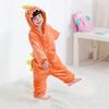 LOLANTA Dinosaur Kigurumi Baby Overalls Halloween Costume for Boys and Orange Size Kids' Girls, Flannel, 90-105