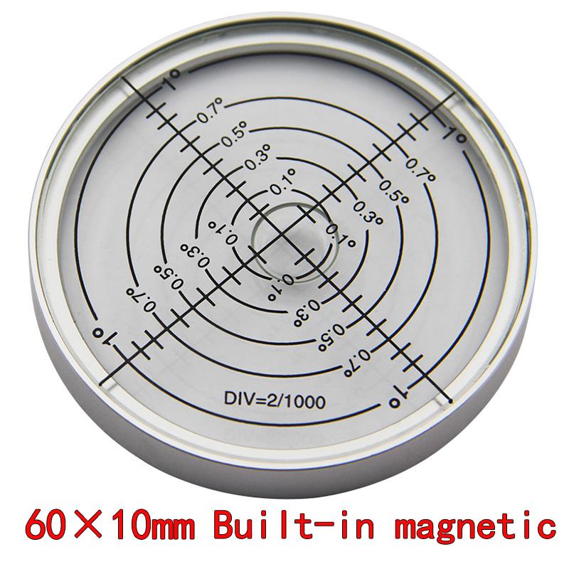 Magnetic High-precision Circular Level Gauge Bubble 6010metal Level Gauge Size 60 * 10mm