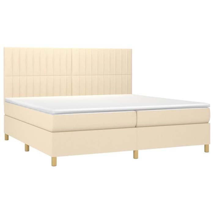VidaXL Sommier à Lattes de Lit avec Matelas et LED, Lit Rembourré, Lit Double, Lit Adulte de Chambre à Coucher Intérieur, 3135626