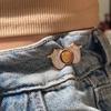 3Pairs Waist Adjust Button No-Sewing Metal Button Strawberry/Frog/Mushroom Replacement Jeans Buttons for Loose Jeans