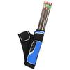 Archery Arrow Quiver Holder 3 Tubes Back Waist Shoulder Bag Pouch Bow Target(blue)