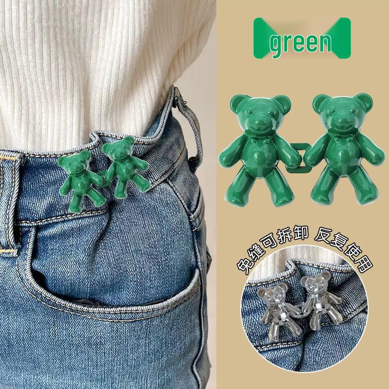 Adjustable Waist Button for Jeans: Bear Pants Tightening Pin