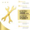 Pronese Wrench 3mm Mirror Made by Wide Range of Sizes Ultra-Thin Set, Thin, Gold-Colored, 7-Piece Set, Double-Ended, Thick, Finish, 6-19mm, CRV,